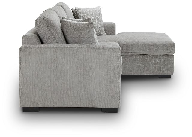 Blakely Gray Fabric Right Chaise Storage Sectional