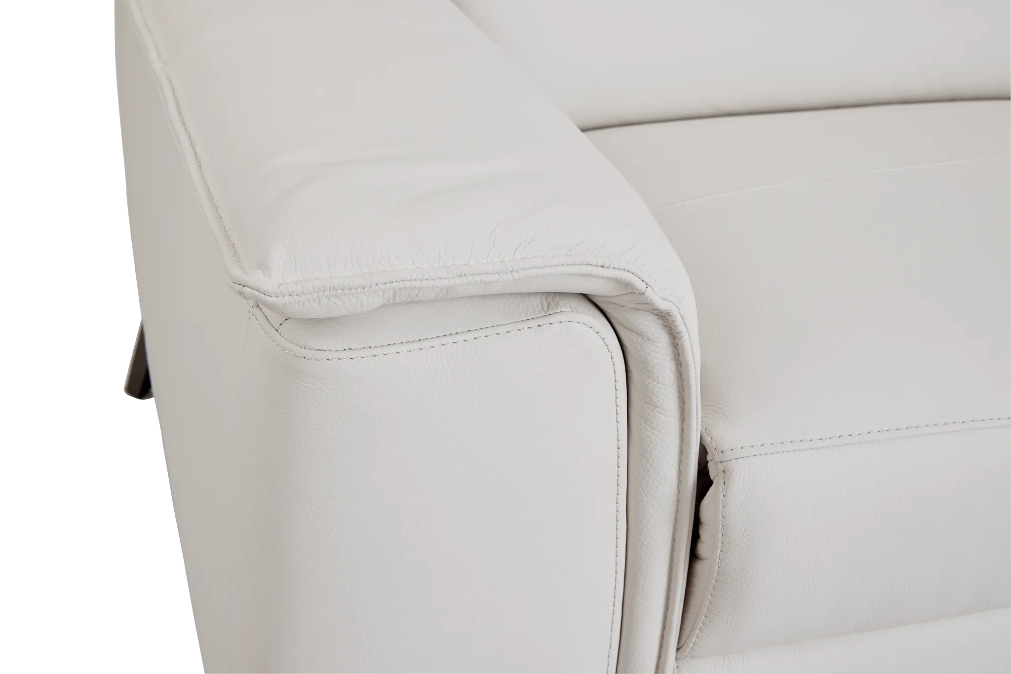 Pearson White Leather Sofa