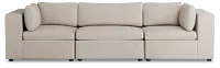 Destin Sutton Beige Fabric 3 Piece Modular Sofa