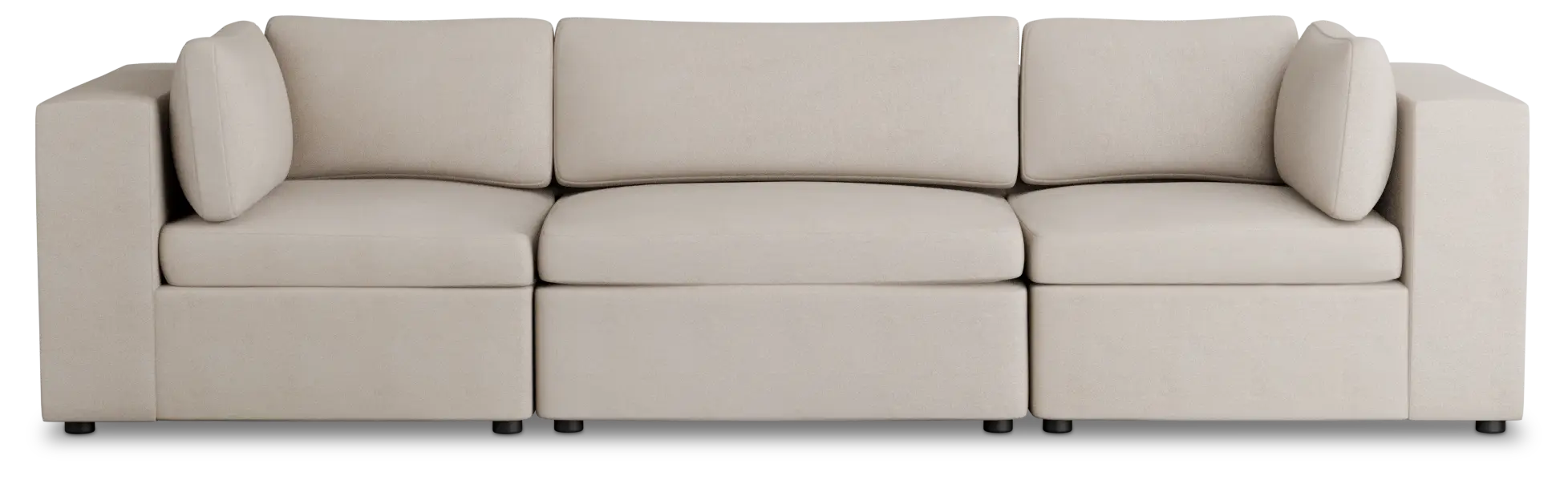 Destin Sutton Beige Fabric 3 Piece Modular Sofa Destin Sutton Beige Fabric 3 Piece Modular Sofa