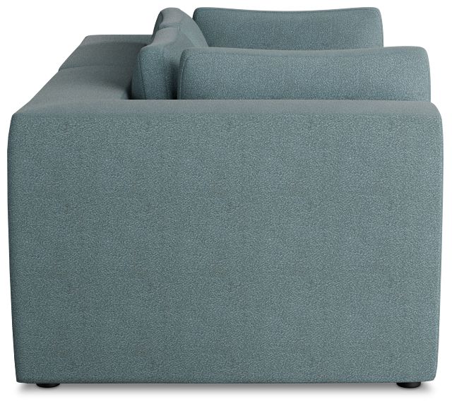 Destin Sutton Blue Fabric 2 Piece Modular Sofa