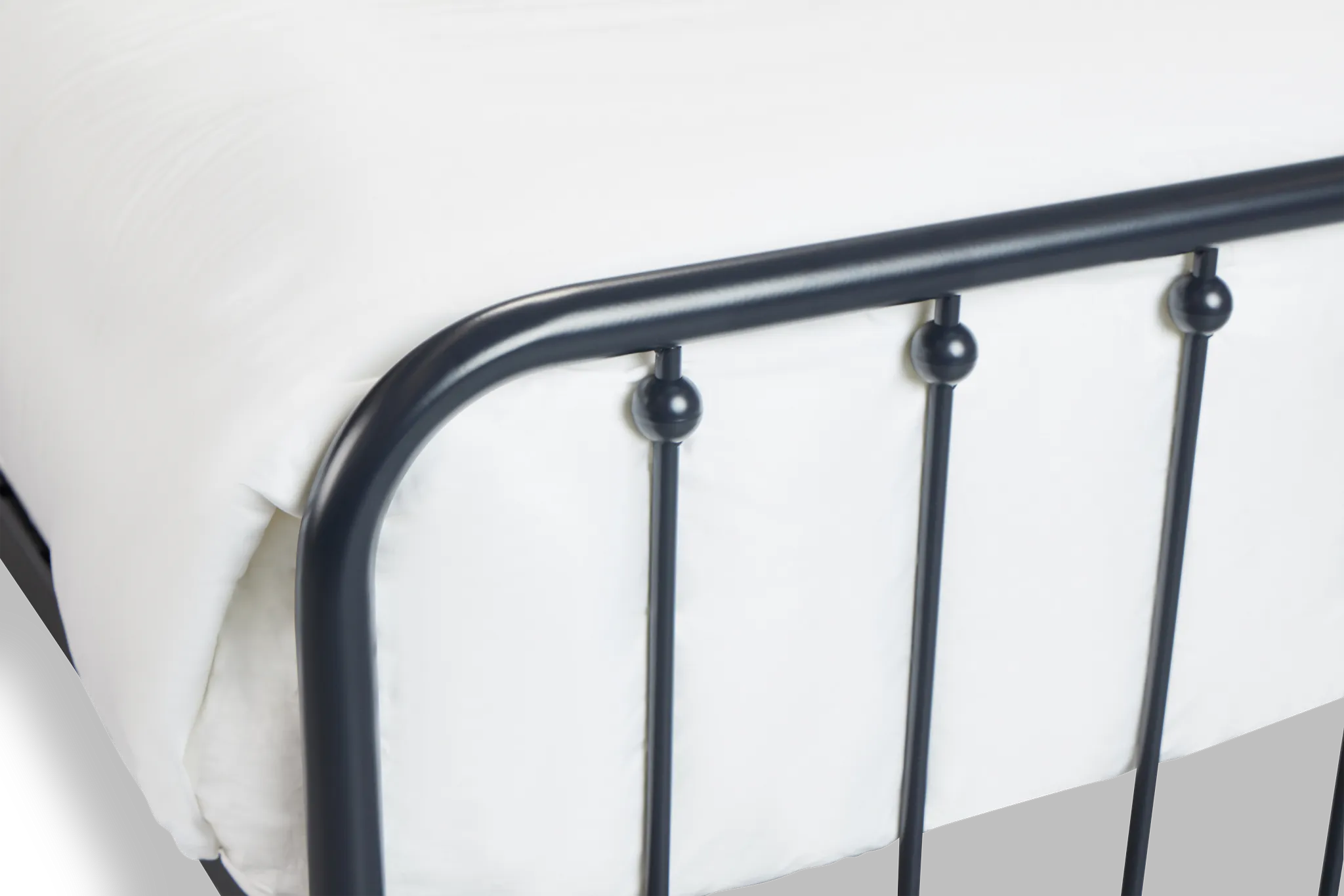 Rory Black Metal Panel Bed