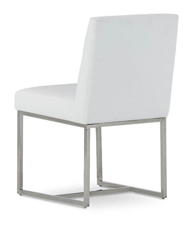 Miami White Fabric Upholstered Side Chair (3)