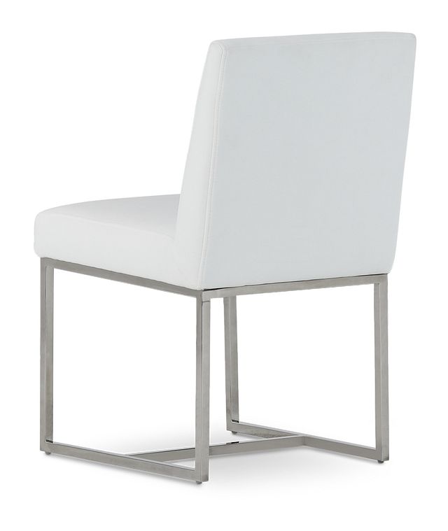 Miami White Fabric Upholstered Side Chair