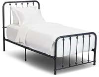 Rory Black Metal Panel Bed