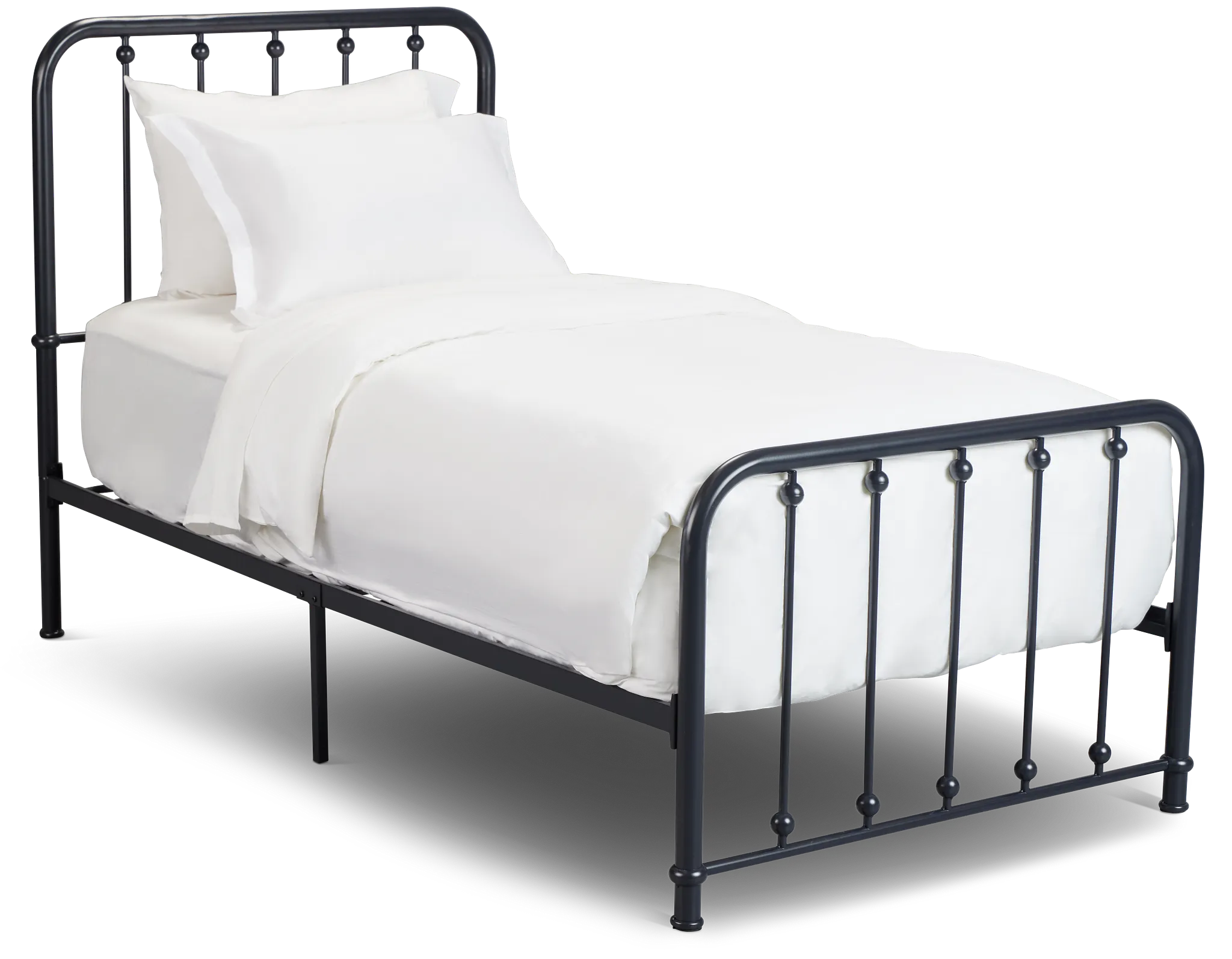 Rory Black Metal Panel Bed