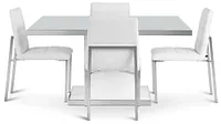 Miami White Square Table & 4 Chairs