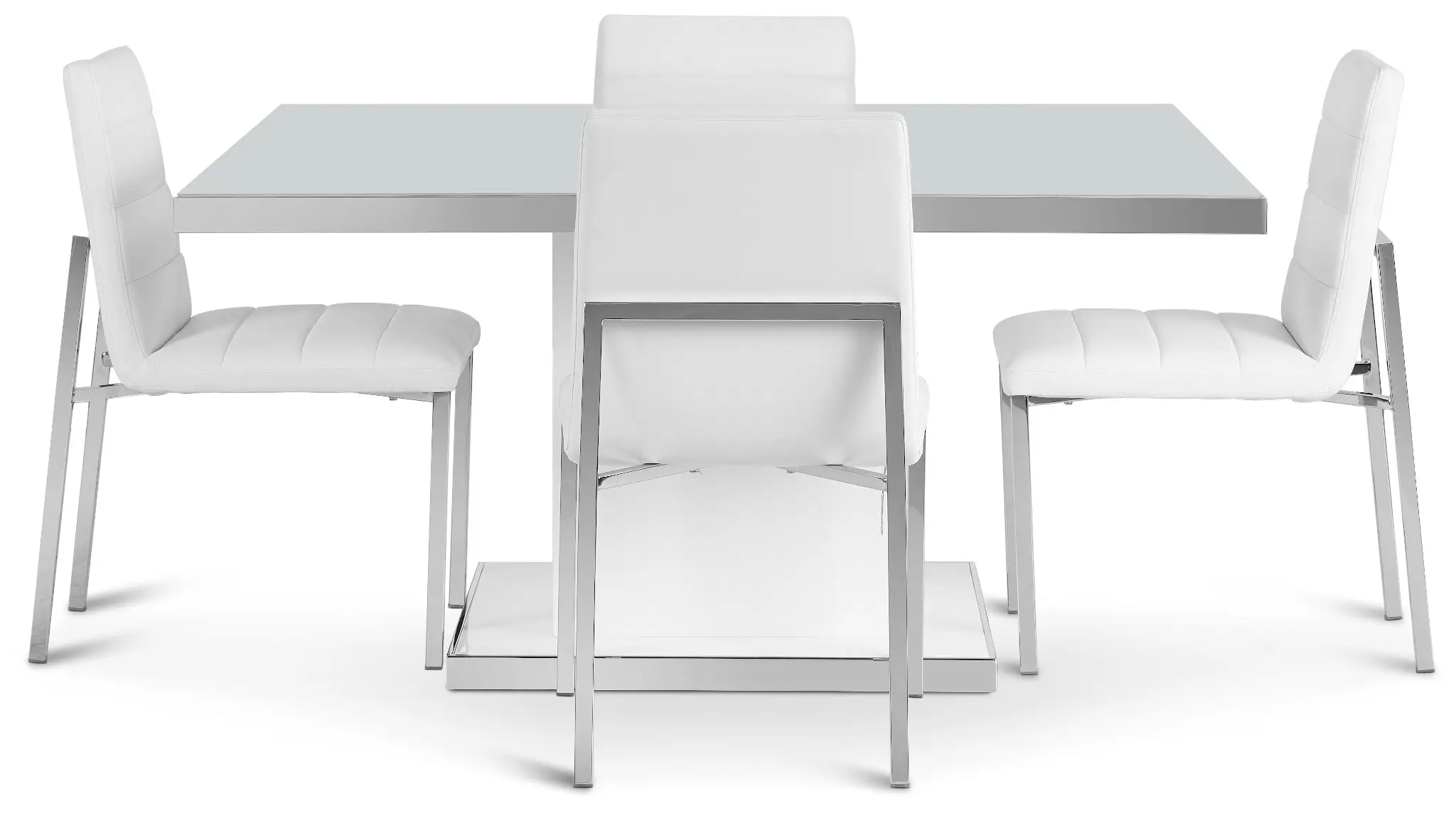 Miami White Square Table & 4 Chairs Miami White Square Table & 4 Chairs