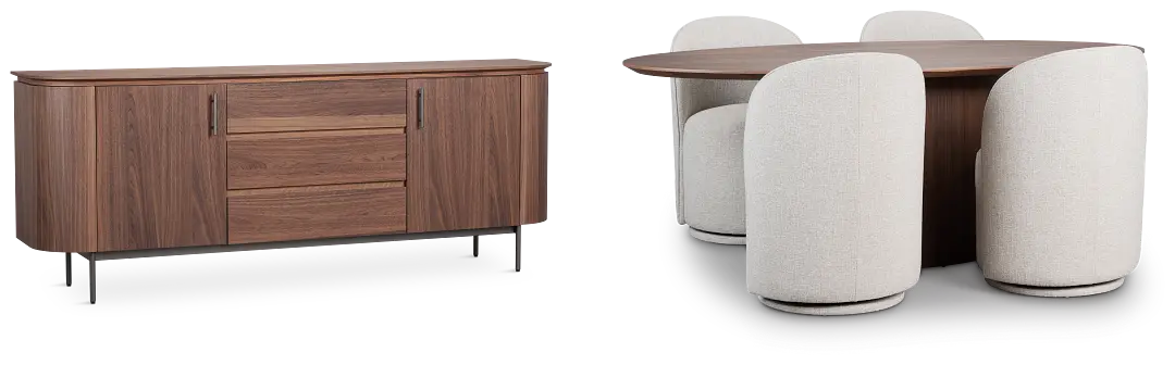 Nomad Mid Tone 78" Dining Room Nomad Mid Tone 78" Dining Room