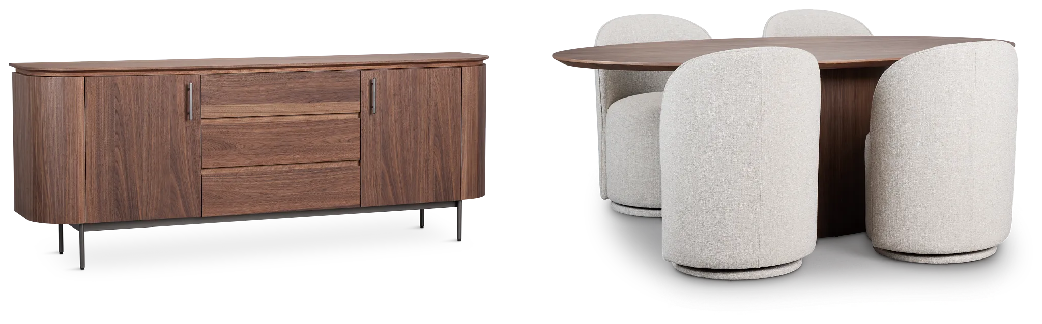 Nomad Mid Tone 78" Dining Room