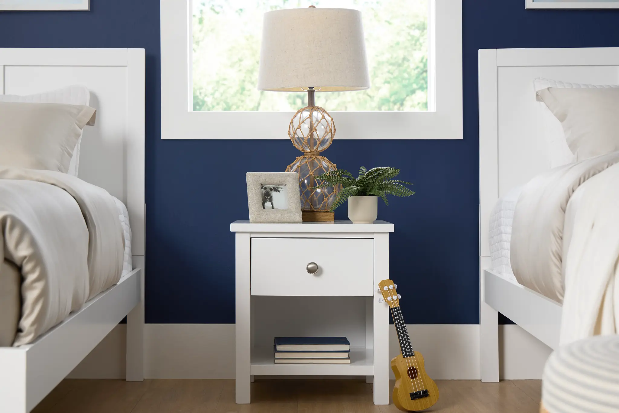 Charleston White 1-drawer Nightstand Charleston White 1-drawer Nightstand