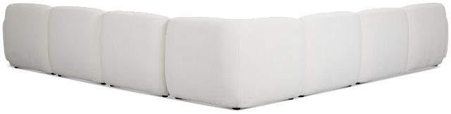 Halsey White Fabric Large Two-arm Sectional