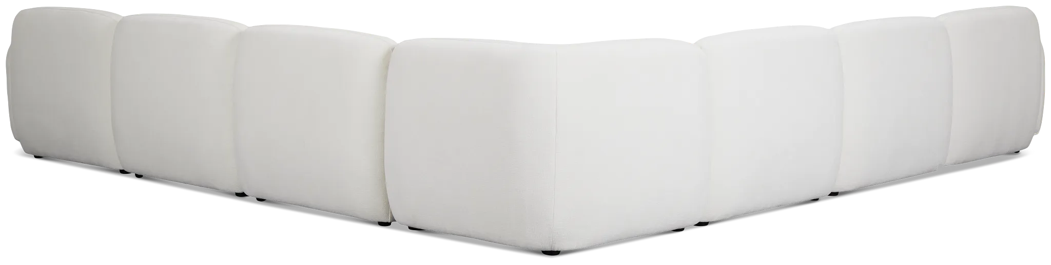 Halsey White Fabric Large Two-arm Sectional