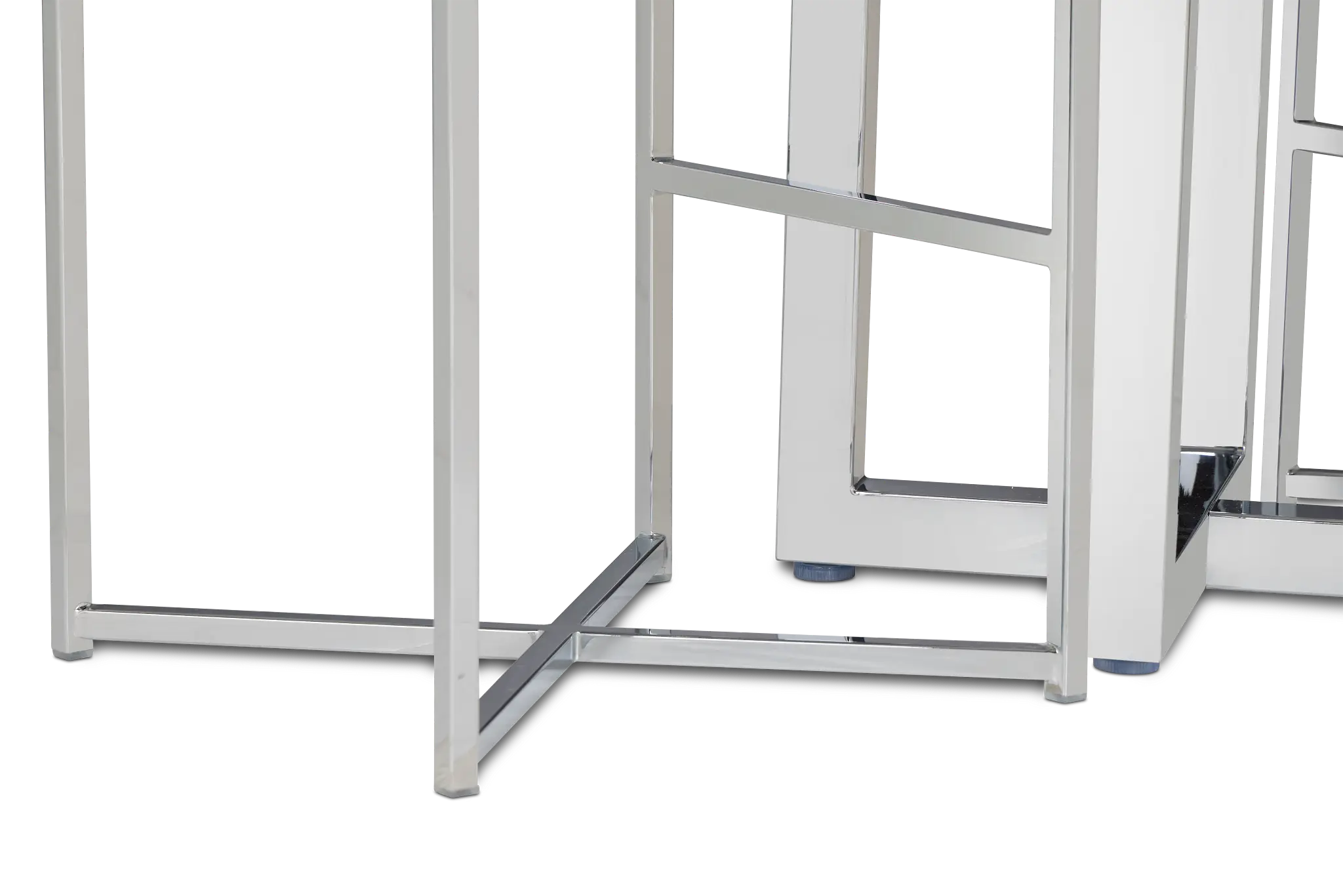 Amalfi White Glass Pub Table & 2 Metal Barstools Amalfi White Glass Pub Table & 2 Metal Barstools