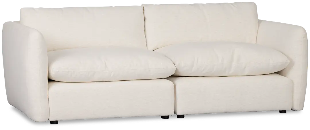 Serena White Fabric 2-piece Modular Sofa Serena White Fabric 2-piece Modular Sofa
