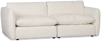 Serena White Fabric 2-piece Modular Sofa