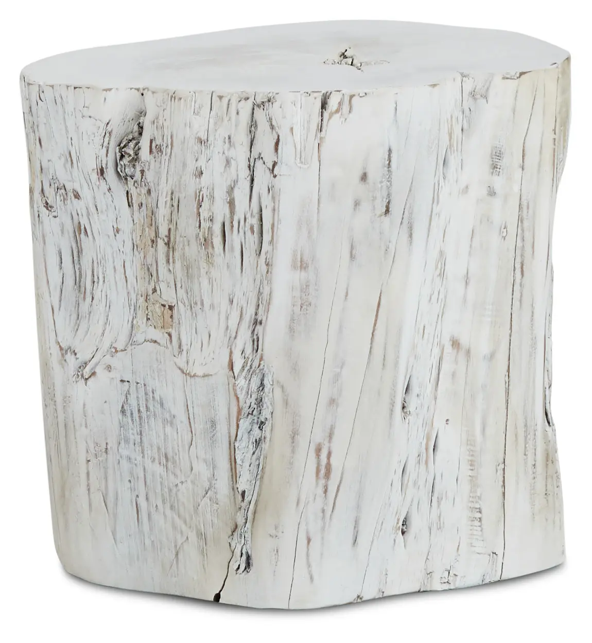 Stump White Wood Accent Stool Stump White Wood Accent Stool