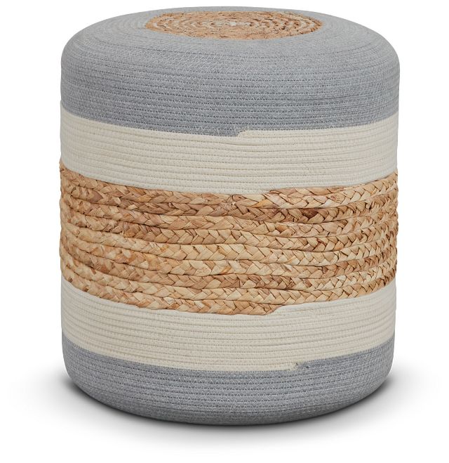 Shelly Multicolored Woven Accent Stool