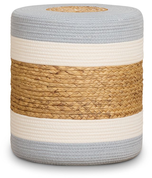 Shelly Multicolored Woven Accent Stool