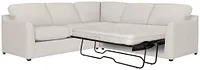 Asheville Light Taupe Fabric Two-arm Right Innerspring Sleeper Sectional