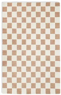Checka White 8x10 Area Rug