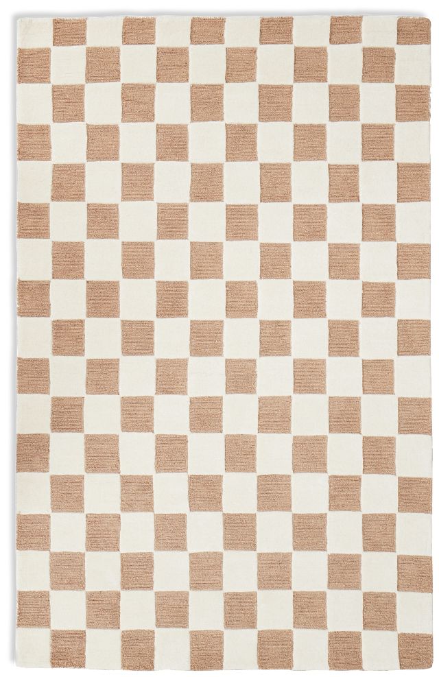 Checka White 8x10 Area Rug