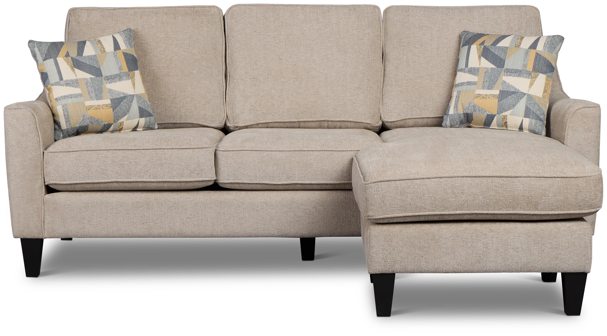 Cory Gray Fabric Chaise Sectional