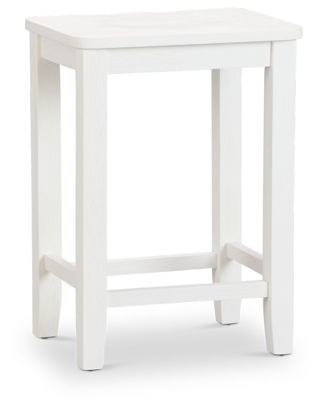 Woodstock Whitewood 24" Backless Barstool