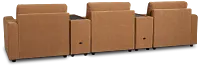 Addie Brown Fabric 6-piece Home Theater With Storage Consoles