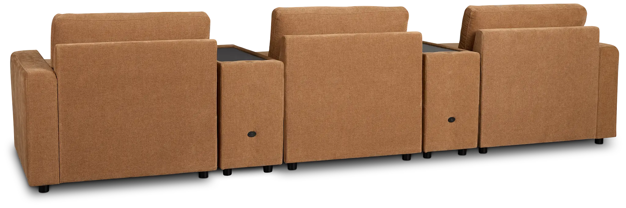 Addie Brown Fabric 6-piece Home Theater With Storage Consoles Addie Brown Fabric 6-piece Home Theater With Storage Consoles