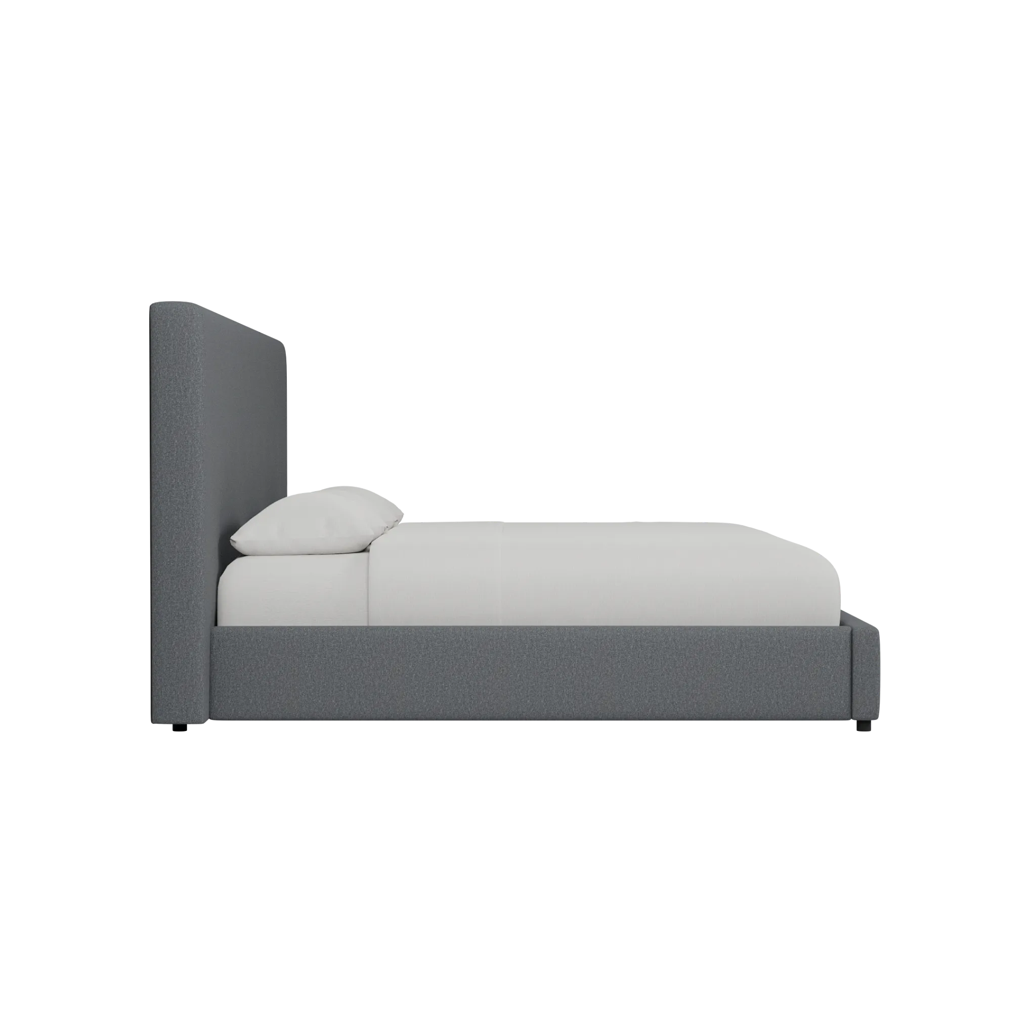 Grayton Delray Dark Gray 54" Upholstered Platform Bed