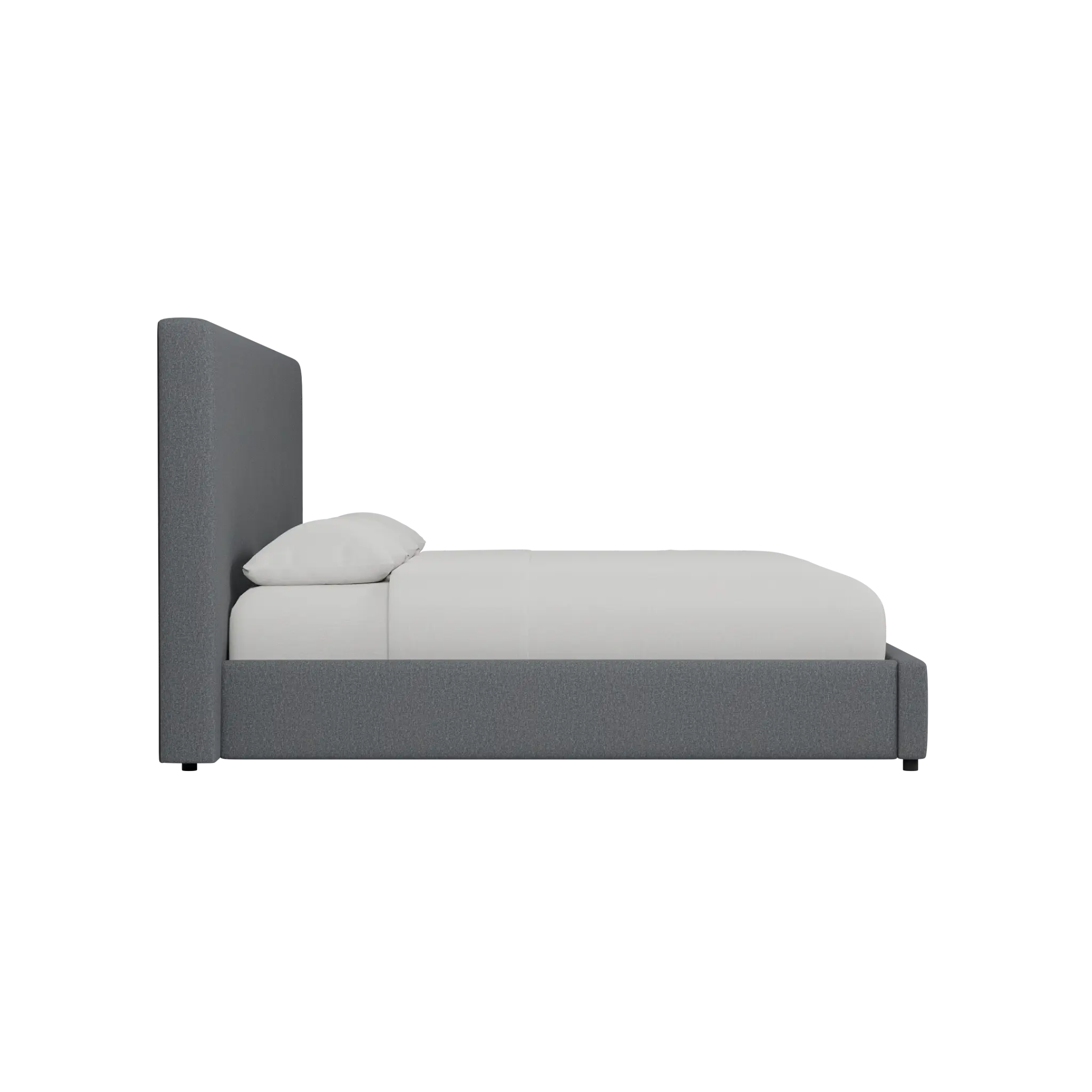 Grayton Delray Dark Gray 54" Upholstered Platform Bed Grayton Delray Dark Gray 54" Upholstered Platform Bed