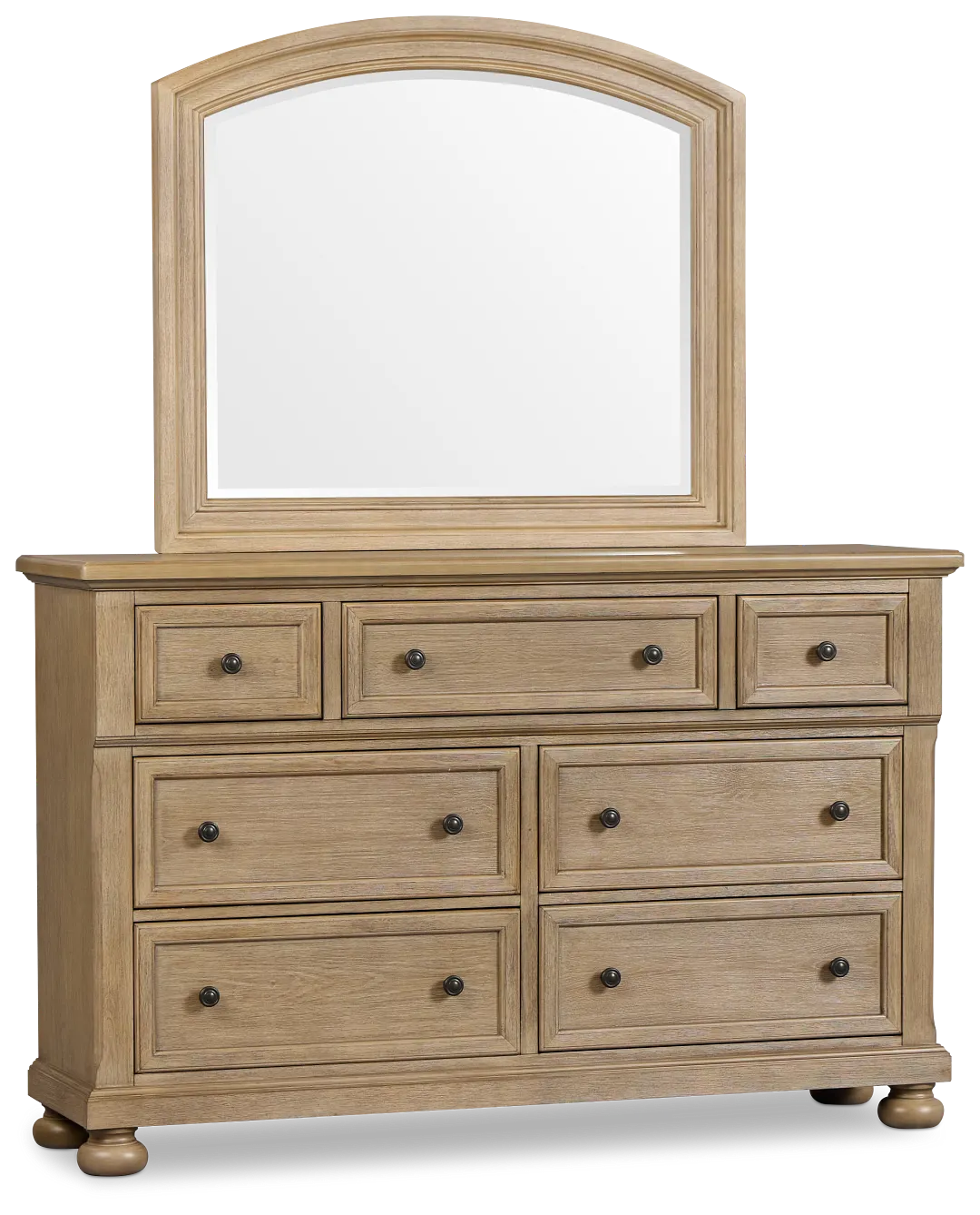 Galveston Light Tone Dresser & Mirror