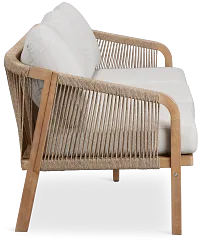 Laguna Light Tone Sofa With Gray Cushions