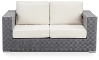 Barbados White Woven Loveseat