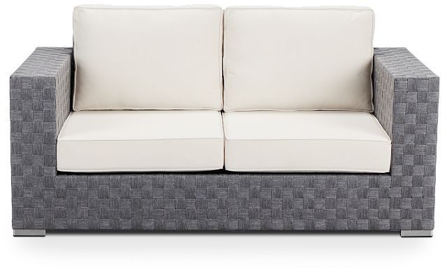 Barbados White Woven Loveseat