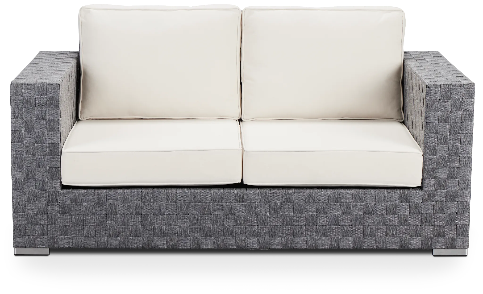 Barbados White Woven Loveseat
