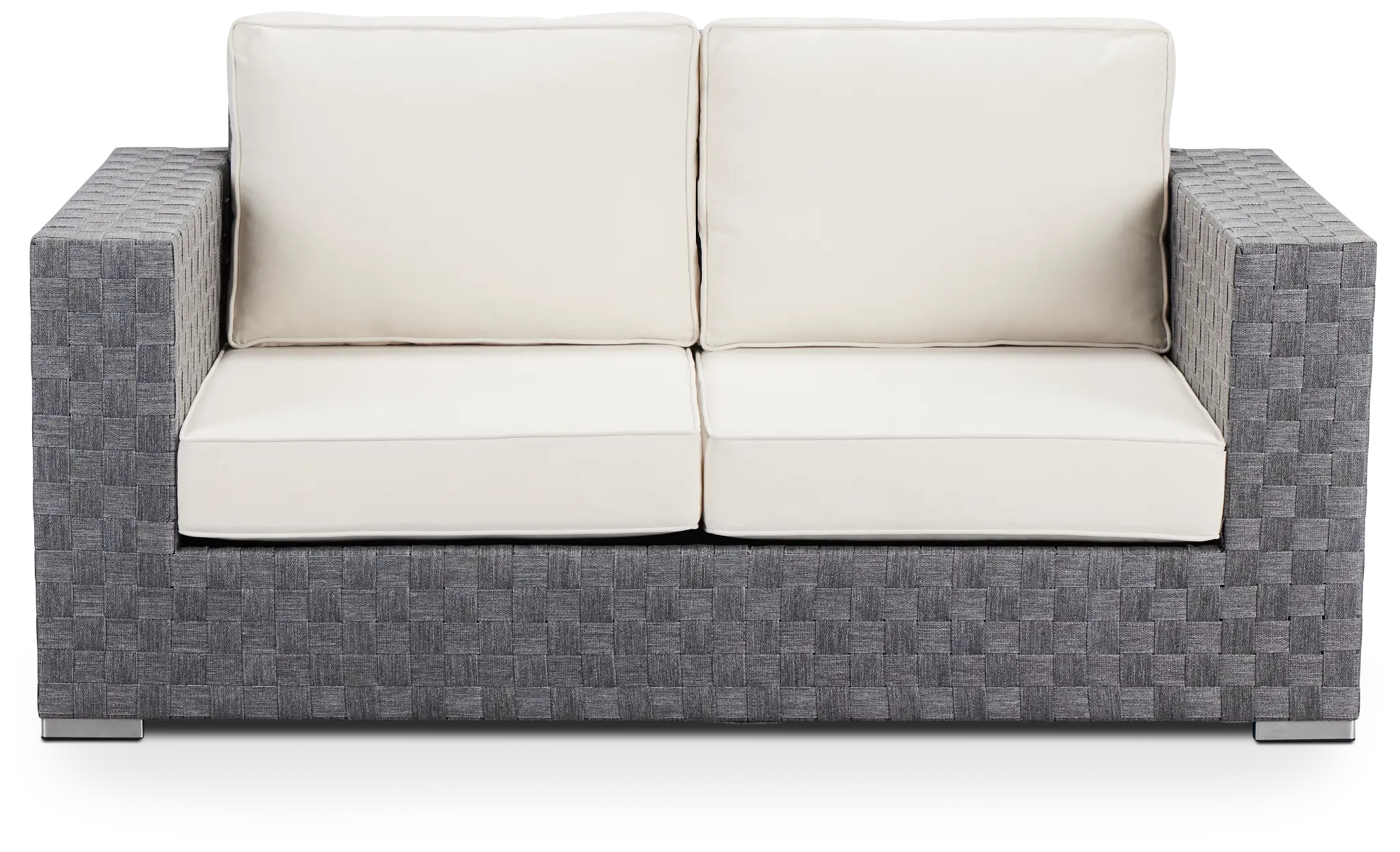 Barbados White Woven Loveseat Barbados White Woven Loveseat