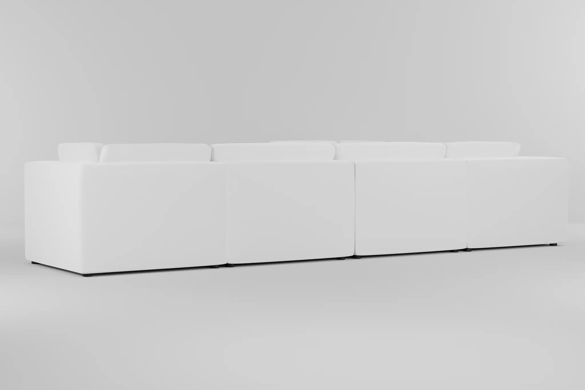 Destin Suave White Fabric 6-piece Modular Sectional Destin Suave White Fabric 6-piece Modular Sectional