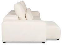 Skylar White Fabric Left Chaise Sectional