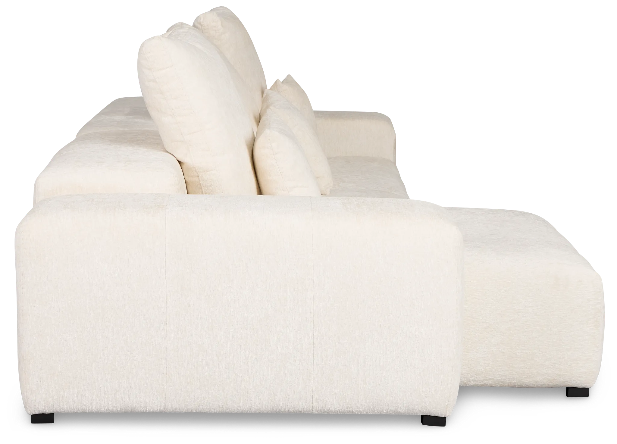 Skylar White Fabric Left Chaise Sectional