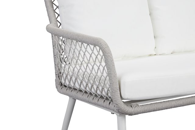 Andes White Woven Sofa