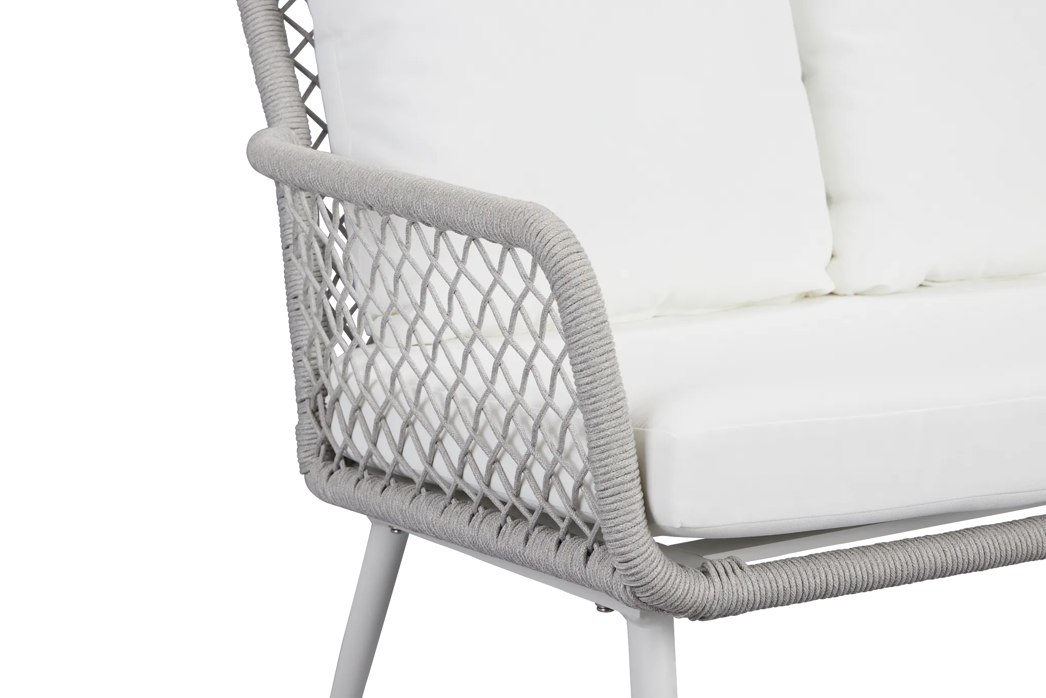 Andes White Woven Sofa