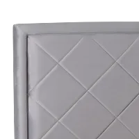 Collin Dark Gray Velvet Platform Bed