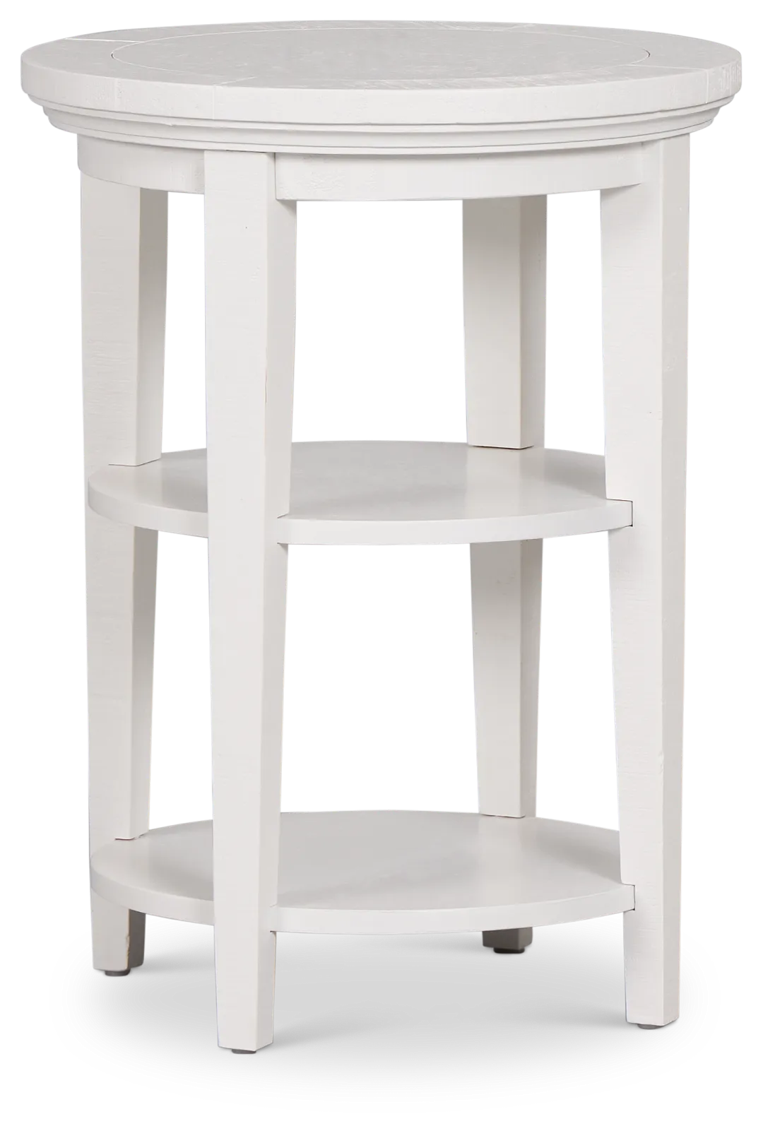 Heron Cove White Round End Table