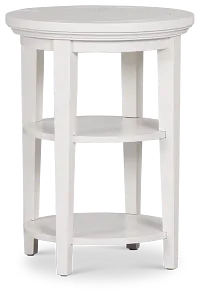 Heron Cove White Round End Table