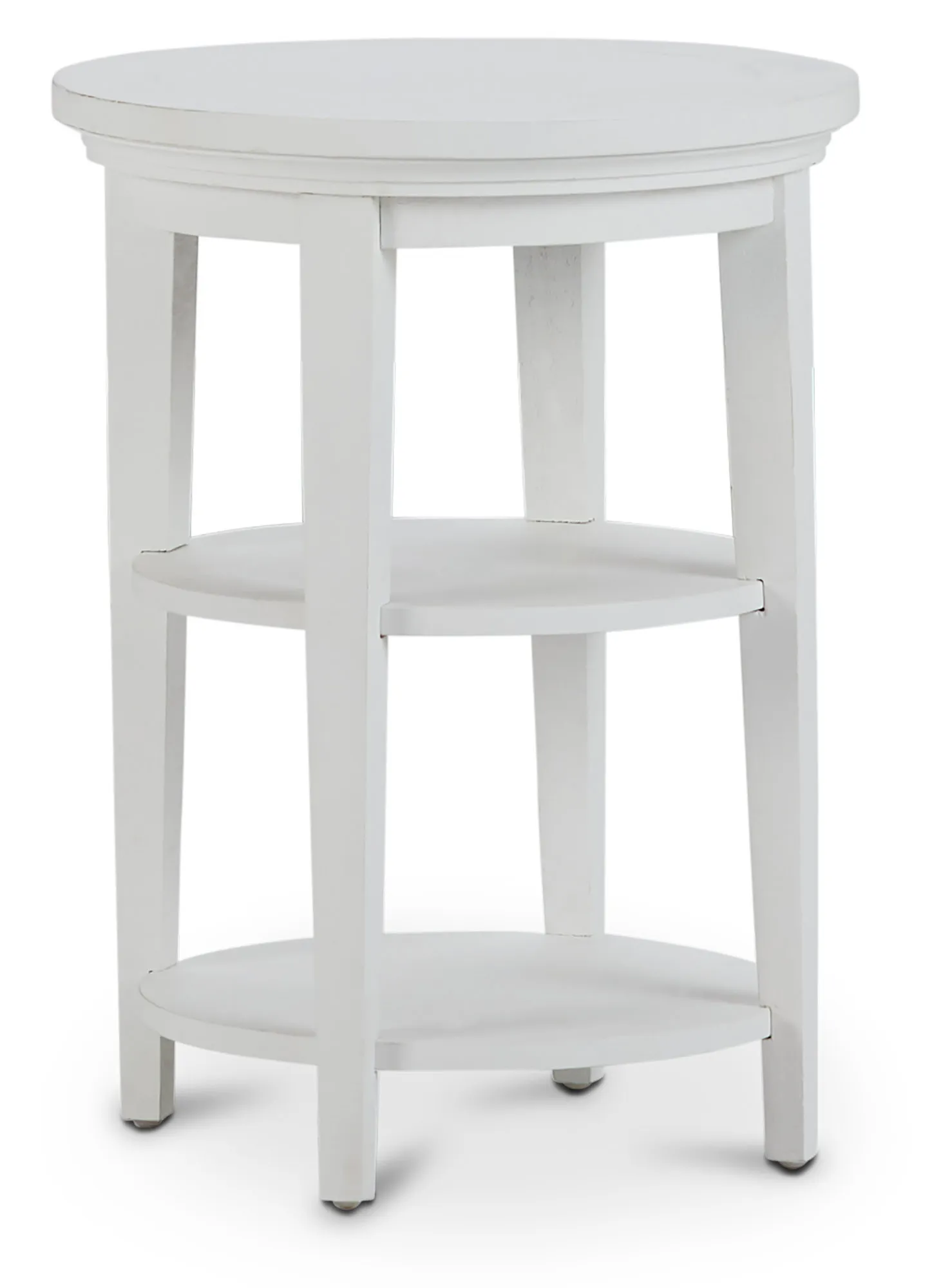 Heron Cove White Round End Table