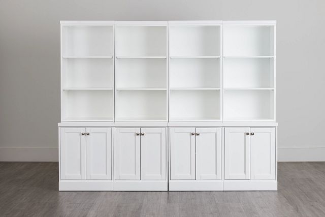 Newport White Door Bookcase Wall