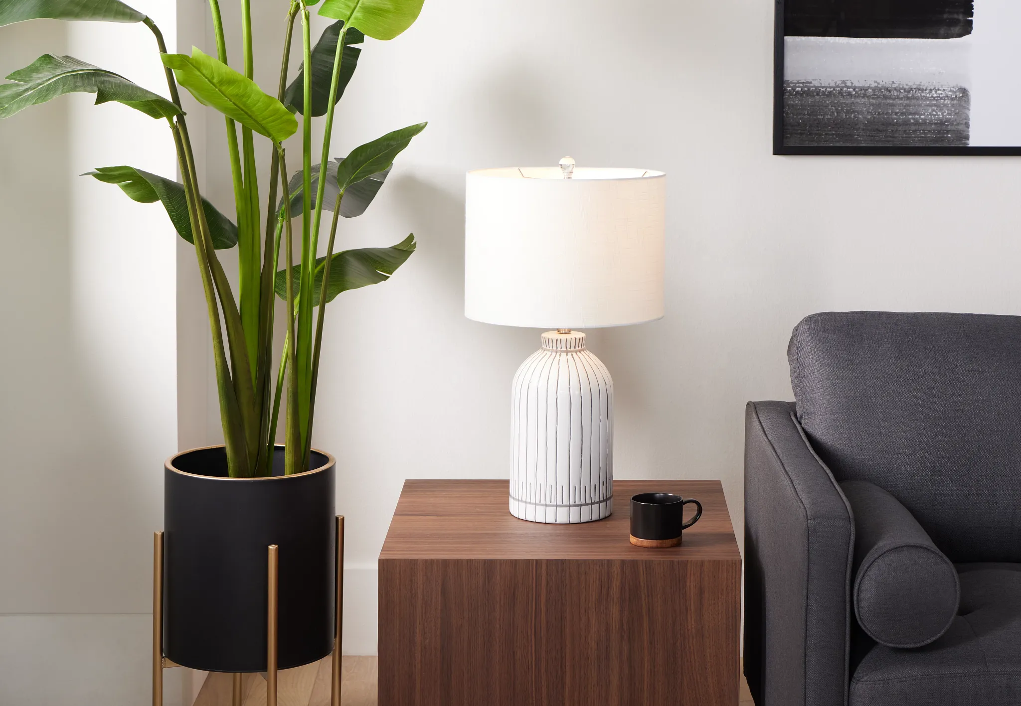 Pamina Gray Table Lamp