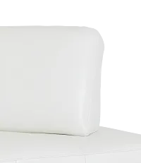Landon White Leather Wedge